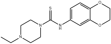 N-(2,3-dihydro-1,4-benzodioxin-6-yl)-4-ethylpiperazine-1-carbothioamide|