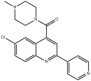 724750-04-3 (6-chloro-2-pyridin-4-ylquinolin-4-yl)-(4-methylpiperazin-1-yl)methanone