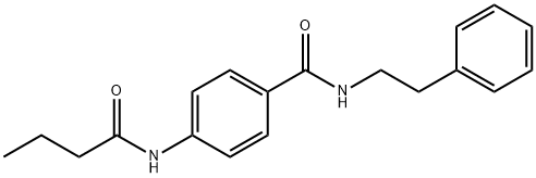 4-(butanoylamino)-N-(2-phenylethyl)benzamide Structure