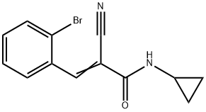 (E)-3-(2-bromophenyl)-2-cyano-N-cyclopropylprop-2-enamide Structure