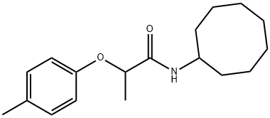 N-cyclooctyl-2-(4-methylphenoxy)propanamide Structure