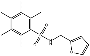 N-(furan-2-ylmethyl)-2,3,4,5,6-pentamethylbenzenesulfonamide Structure