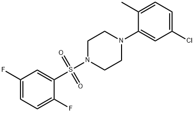 1-(5-chloro-2-methylphenyl)-4-(2,5-difluorophenyl)sulfonylpiperazine 化学構造式