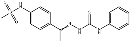 1-[(Z)-1-[4-(methanesulfonamido)phenyl]ethylideneamino]-3-phenylthiourea Struktur