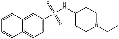 N-(1-ethylpiperidin-4-yl)naphthalene-2-sulfonamide 化学構造式