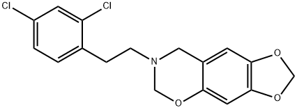 7-[2-(2,4-dichlorophenyl)ethyl]-6,8-dihydro-[1,3]dioxolo[4,5-g][1,3]benzoxazine 化学構造式