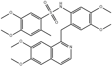 N-[2-[(6,7-dimethoxyisoquinolin-1-yl)methyl]-4,5-dimethoxyphenyl]-4,5-dimethoxy-2-methylbenzenesulfonamide Structure