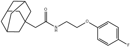 2-(1-adamantyl)-N-[2-(4-fluorophenoxy)ethyl]acetamide Struktur