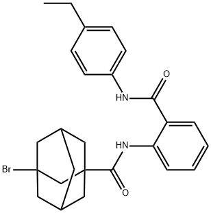 3-bromo-N-[2-[(4-ethylphenyl)carbamoyl]phenyl]adamantane-1-carboxamide Structure