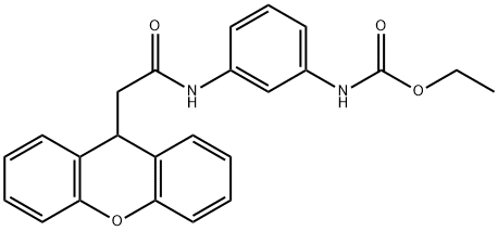 ethyl N-[3-[[2-(9H-xanthen-9-yl)acetyl]amino]phenyl]carbamate,725692-94-4,结构式