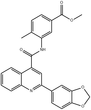 methyl 3-[[2-(1,3-benzodioxol-5-yl)quinoline-4-carbonyl]amino]-4-methylbenzoate,727374-74-5,结构式