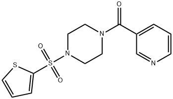 pyridin-3-yl-(4-thiophen-2-ylsulfonylpiperazin-1-yl)methanone Structure