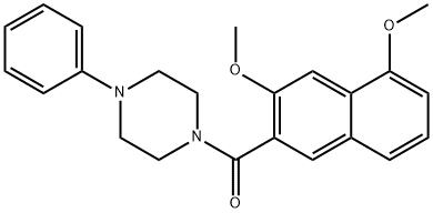 (3,5-dimethoxynaphthalen-2-yl)-(4-phenylpiperazin-1-yl)methanone Structure