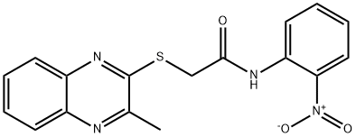 2-(3-methylquinoxalin-2-yl)sulfanyl-N-(2-nitrophenyl)acetamide 结构式