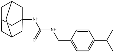 1-(1-adamantyl)-3-[(4-propan-2-ylphenyl)methyl]urea Structure