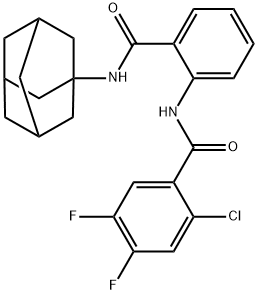 N-[2-(1-adamantylcarbamoyl)phenyl]-2-chloro-4,5-difluorobenzamide Structure