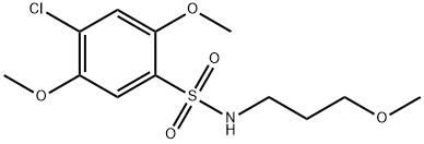 4-chloro-2,5-dimethoxy-N-(3-methoxypropyl)benzenesulfonamide Struktur