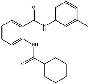 2-(cyclohexanecarbonylamino)-N-(3-methylphenyl)benzamide 结构式