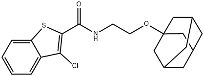 N-[2-(1-adamantyloxy)ethyl]-3-chloro-1-benzothiophene-2-carboxamide Structure