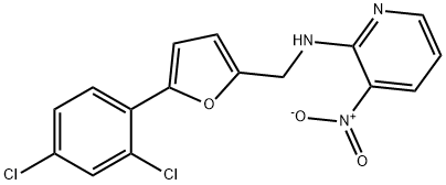 N-[[5-(2,4-dichlorophenyl)furan-2-yl]methyl]-3-nitropyridin-2-amine Structure