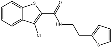 3-chloro-N-(2-thiophen-2-ylethyl)-1-benzothiophene-2-carboxamide Structure