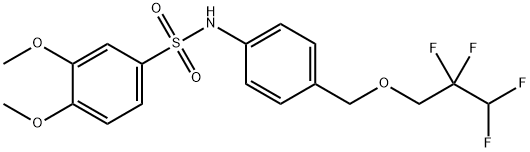 3,4-dimethoxy-N-[4-(2,2,3,3-tetrafluoropropoxymethyl)phenyl]benzenesulfonamide|