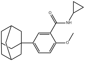 5-(1-adamantyl)-N-cyclopropyl-2-methoxybenzamide,728886-53-1,结构式