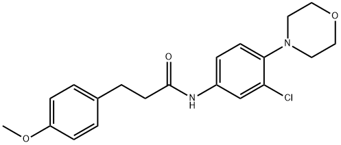 N-(3-chloro-4-morpholin-4-ylphenyl)-3-(4-methoxyphenyl)propanamide 化学構造式