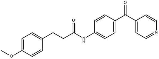 3-(4-methoxyphenyl)-N-[4-(pyridine-4-carbonyl)phenyl]propanamide 结构式