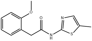 2-(2-methoxyphenyl)-N-(5-methyl-1,3-thiazol-2-yl)acetamide 化学構造式