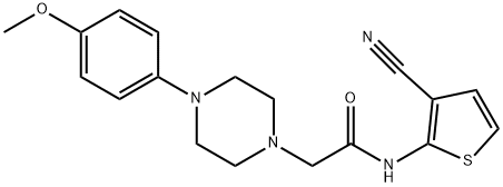 N-(3-cyanothiophen-2-yl)-2-[4-(4-methoxyphenyl)piperazin-1-yl]acetamide Structure