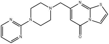 7-[(4-pyrimidin-2-ylpiperazin-1-yl)methyl]-[1,3]thiazolo[3,2-a]pyrimidin-5-one 化学構造式