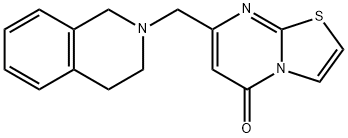 7-(3,4-dihydro-1H-isoquinolin-2-ylmethyl)-[1,3]thiazolo[3,2-a]pyrimidin-5-one 结构式