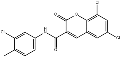 6,8-dichloro-N-(3-chloro-4-methylphenyl)-2-oxochromene-3-carboxamide Structure