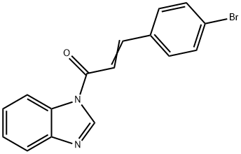 (E)-1-(benzimidazol-1-yl)-3-(4-bromophenyl)prop-2-en-1-one Structure