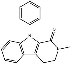 2,3,4,9-四氢-2-甲基-9-苯基-1H-吡啶[3,4-b]吲哚-1-一,74300-17-7,结构式