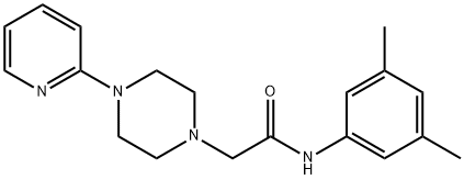 N-(3,5-dimethylphenyl)-2-(4-pyridin-2-ylpiperazin-1-yl)acetamide Structure