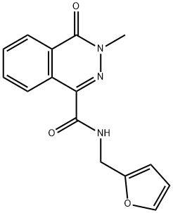 N-(furan-2-ylmethyl)-3-methyl-4-oxophthalazine-1-carboxamide Struktur