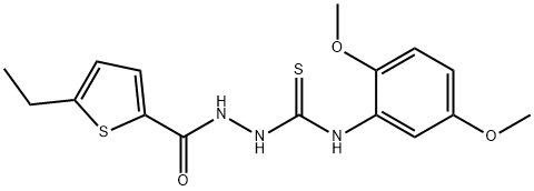 1-(2,5-dimethoxyphenyl)-3-[(5-ethylthiophene-2-carbonyl)amino]thiourea 化学構造式