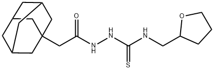 1-[[2-(1-adamantyl)acetyl]amino]-3-(oxolan-2-ylmethyl)thiourea Structure