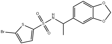 N-[1-(1,3-benzodioxol-5-yl)ethyl]-5-bromothiophene-2-sulfonamide Structure