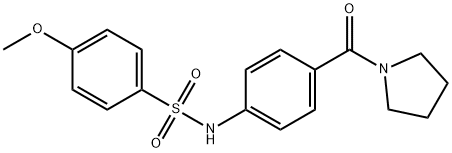 4-methoxy-N-[4-(pyrrolidine-1-carbonyl)phenyl]benzenesulfonamide Structure