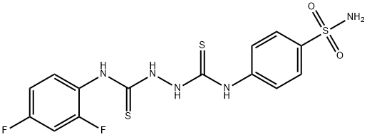 1-(2,4-difluorophenyl)-3-[(4-sulfamoylphenyl)carbamothioylamino]thiourea 化学構造式