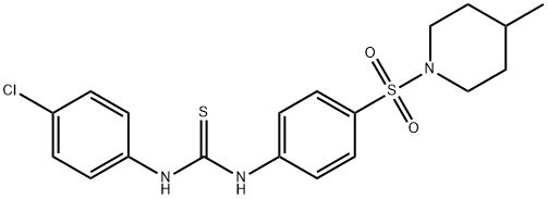1-(4-chlorophenyl)-3-[4-(4-methylpiperidin-1-yl)sulfonylphenyl]thiourea,774550-63-9,结构式
