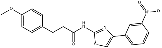 3-(4-methoxyphenyl)-N-[4-(3-nitrophenyl)-1,3-thiazol-2-yl]propanamide,774590-66-8,结构式