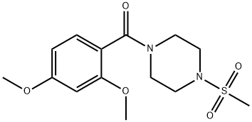 (2,4-dimethoxyphenyl)-(4-methylsulfonylpiperazin-1-yl)methanone 化学構造式