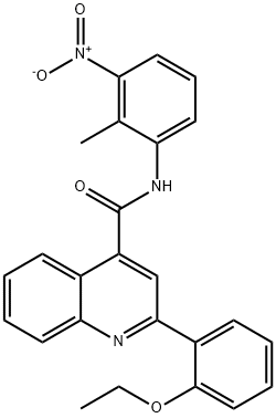 2-(2-ethoxyphenyl)-N-(2-methyl-3-nitrophenyl)quinoline-4-carboxamide 结构式