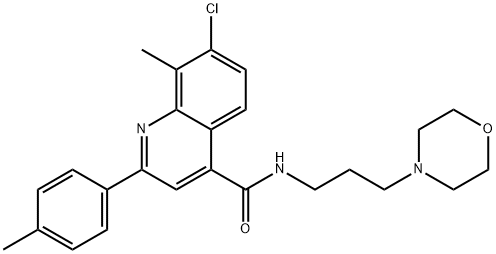 7-chloro-8-methyl-2-(4-methylphenyl)-N-(3-morpholin-4-ylpropyl)quinoline-4-carboxamide Structure