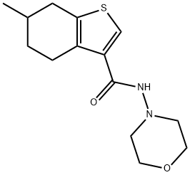 6-methyl-N-morpholin-4-yl-4,5,6,7-tetrahydro-1-benzothiophene-3-carboxamide Structure