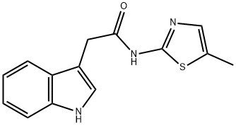 2-(1H-indol-3-yl)-N-(5-methyl-1,3-thiazol-2-yl)acetamide Struktur